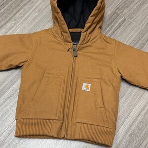 Carhartt Brown Hooded Insulated Baby Jacket 6 months Like New